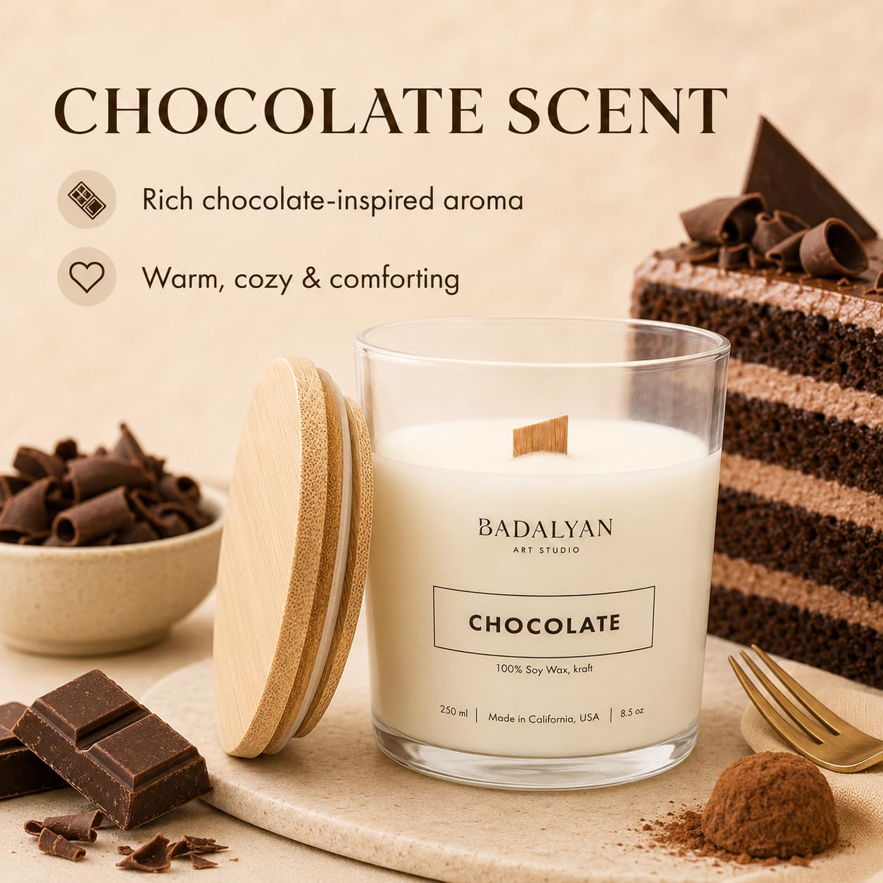 Velas perfumadas, velas de soja con mecha de madera en tarro de cristal, regalos de relajación para mujeres, velas de baño y trabajo corporal para el hogar, velas naturales para