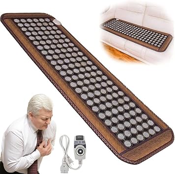 Jade Tourmaline Heating Mat, Jade Far Infrared Heating Pad, Amethyst Mat, Bio Crystal Heat Mat, Bio Heat Matress with Smart Controllor, Auto Shut Off, for Full Body Warm