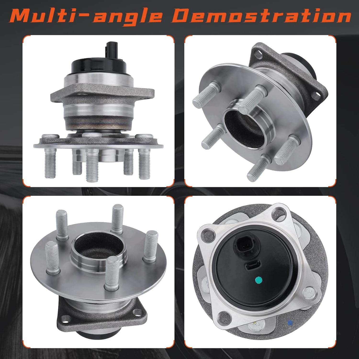 DRIVESTAR 512403 FWD Rear Wheel Hub & Bearing Assembly Driver/Passenger for Toyota Corolla 2009-19/Corolla iM 17-18/Matrix 09-13, for Ponitac Vibe 2009-10, 5 Lugs w/ABS