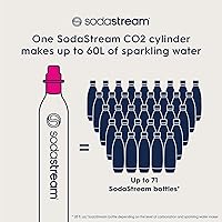Vista 3 de SodaStream Paquete de recarga de gas CO2 – 2 cilindros, sistema CQC rosa – Utiliza la caja para devolver tus cilindros vacíos y ganar una tarjeta