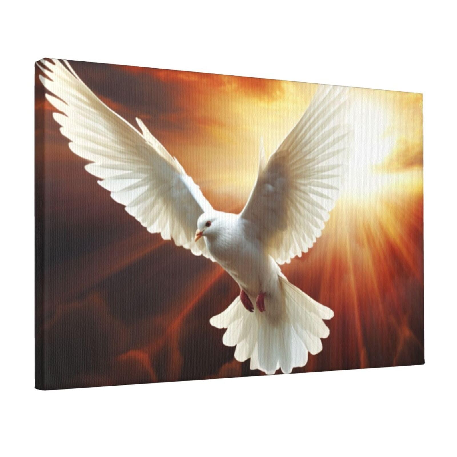 Canvas Wall Art for Living Room Wall Decor 12"x18" Modern Artwork Painting Pictures Hanging Canvas Prints Dove Sun Art Aesthetic Wall Art for Bedroom Bathroom Office Wallart Decor