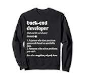 Back-End Developer Funny Dictionary Definition Sweatshirt