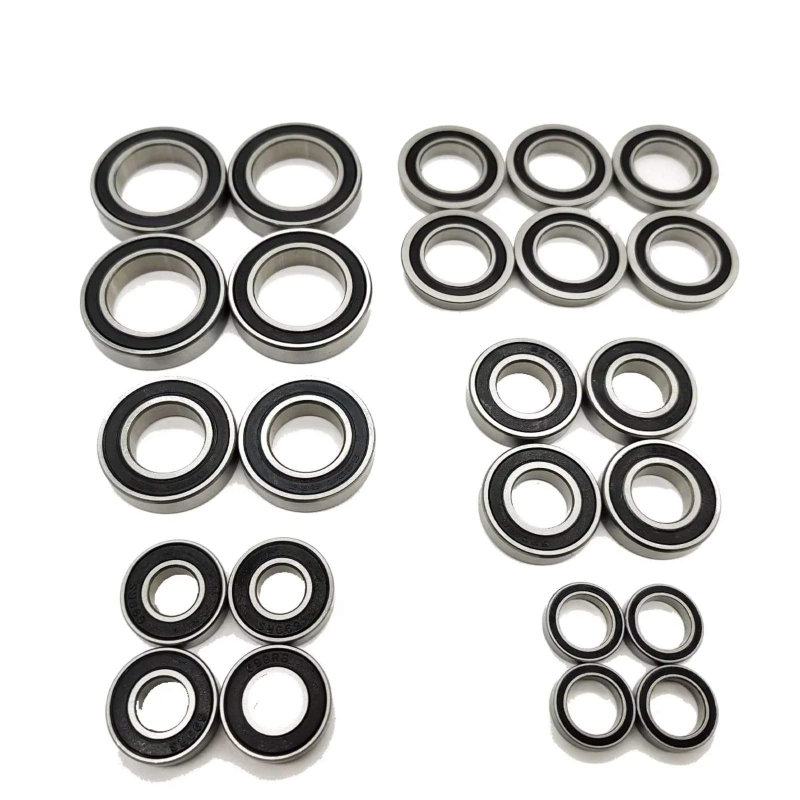 Für Losi 4WD Für Racing 5IVE-T 5T 5IVE-B 5B 1/5 Vorgefettete Schwarze Abgedichtete Kugellager 24 Teiliges Set RC Cars Trucks Und Offroad Fahrzeuge RC Lagerteile