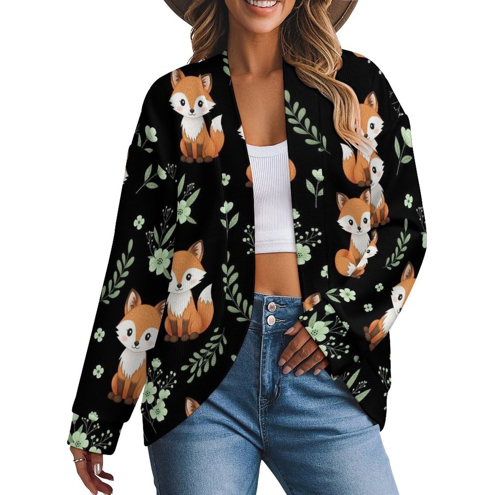 Cardigan Open Front Sweater Versatile Warm Loose Outerwear Cardigans for Formal Occasion