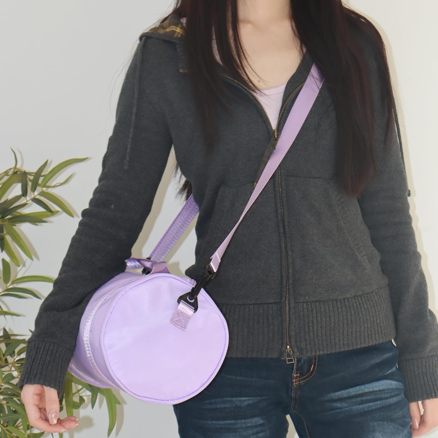 Mini Gym Bag for Women Small Duffle Bag Mini Gym Tote Bag Sport Bag for Yoga Swimming Dance (Purple) - Image 8