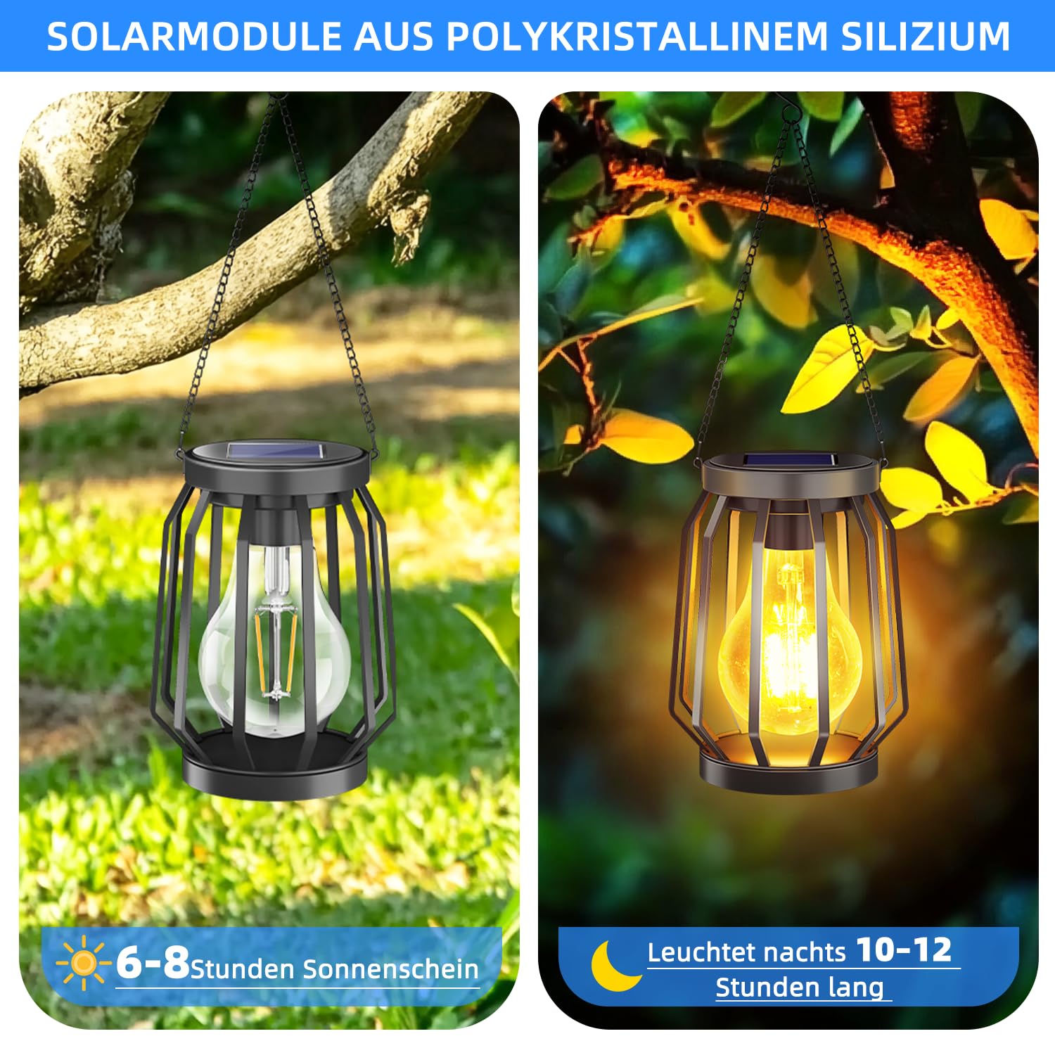 RECHOO Zonnelampen voor buiten, tuin, 8 stuks, solarlampen voor buiten