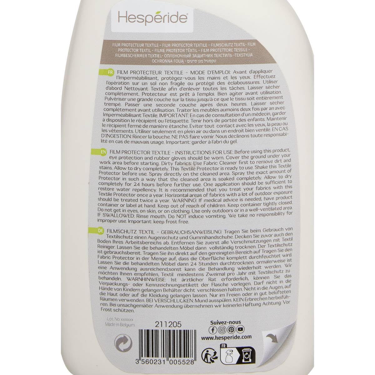 Hespéride - Spray impermeabilizante para Textiles de Exterior 75cl