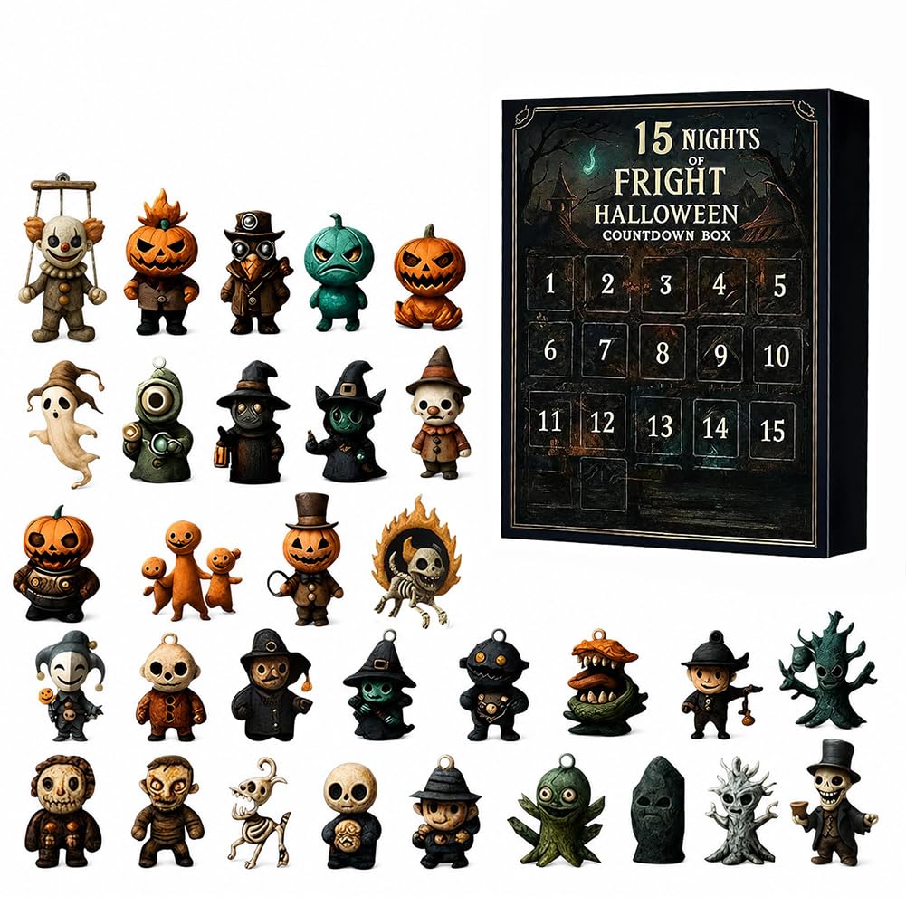Halloween Countdown Calendar 2026, 31 Nights of Fright Mini Figures