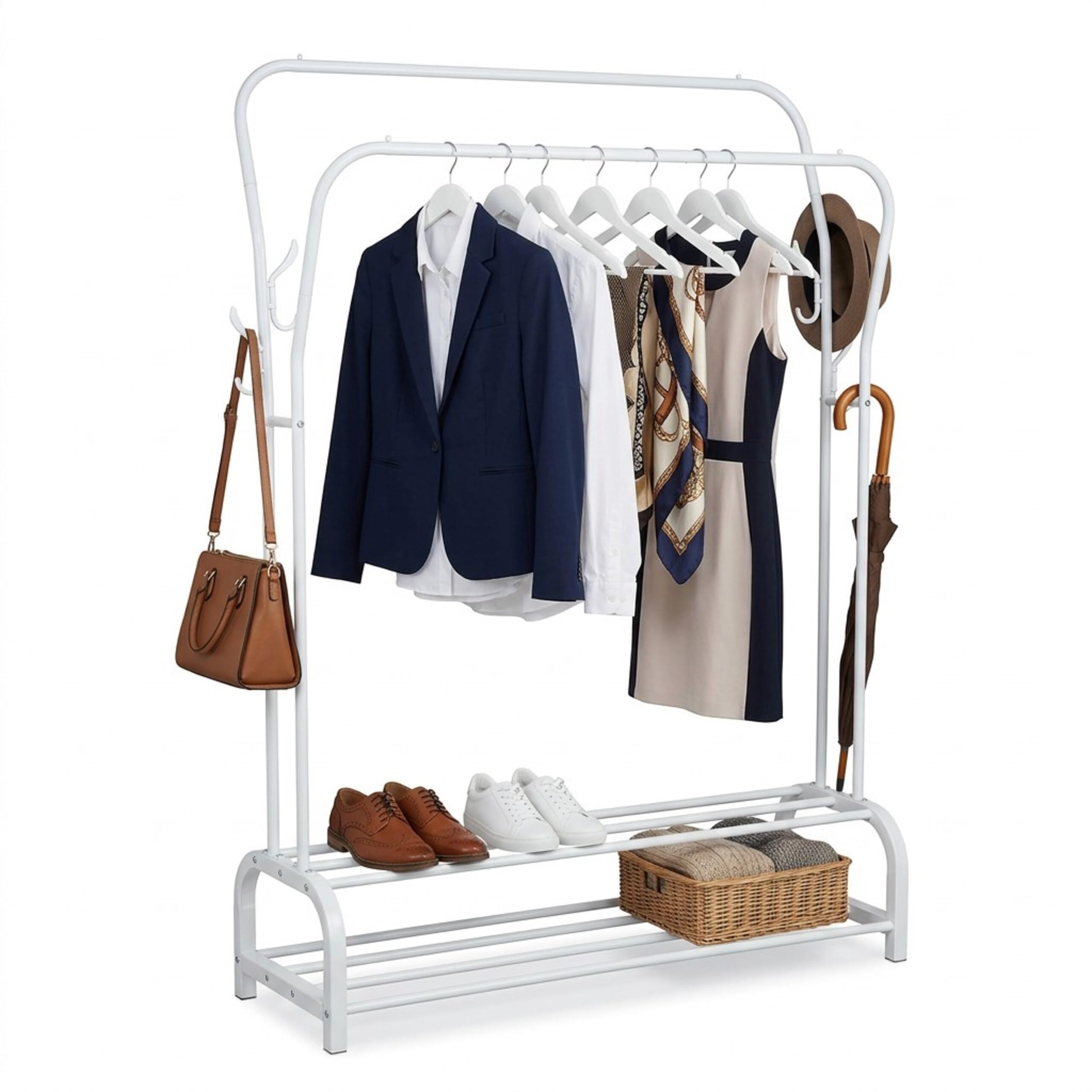 Support de rangement blanc anti-gaspillage de place pour petits appartements