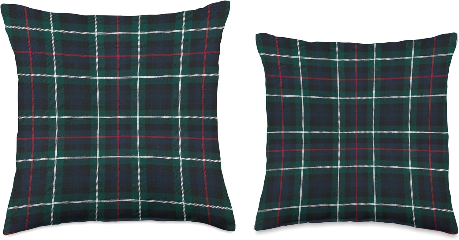 Clan Mackenzie Modern Scottish Tartan Family Plaid Throw Pillow