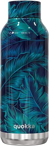 Miniatura 51 de Quokka Sólido - Negro azabache 17.2 fl oz | Botella de agua de acero inoxidable - Frascos aislados al vacío de doble pared botella de bebidas Negro