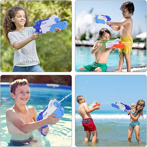 Miniatura 6 de Paquete de 3 pistolas de agua para niños y adultos, para verano, súper luchador, piscina, playa, arena, juego al aire libre, juguetes de agua,