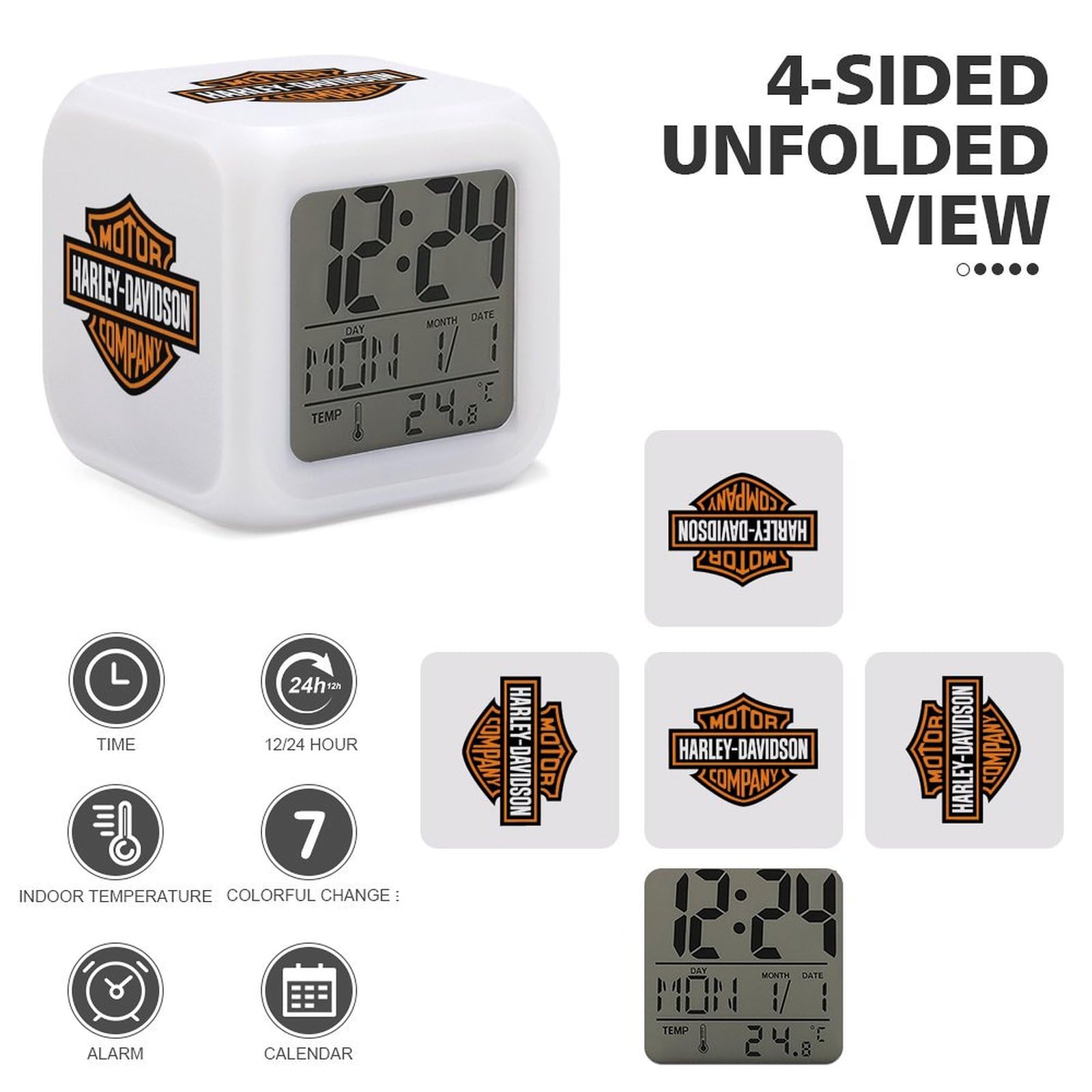 Amazon.co.jp: ハーレーダビッドソン目覚まし時計 アナログ 大音量