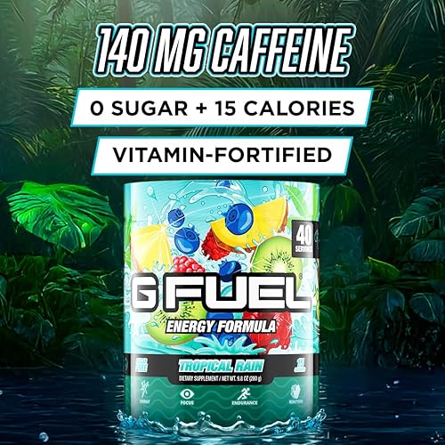 Vista 35 de GAMMA LABS G Fuel Blue Ice Energy Powder, sin azúcar, suplemento de enfoque de cafeína limpia, sabor a frambuesa azul, amino focal, mezcla