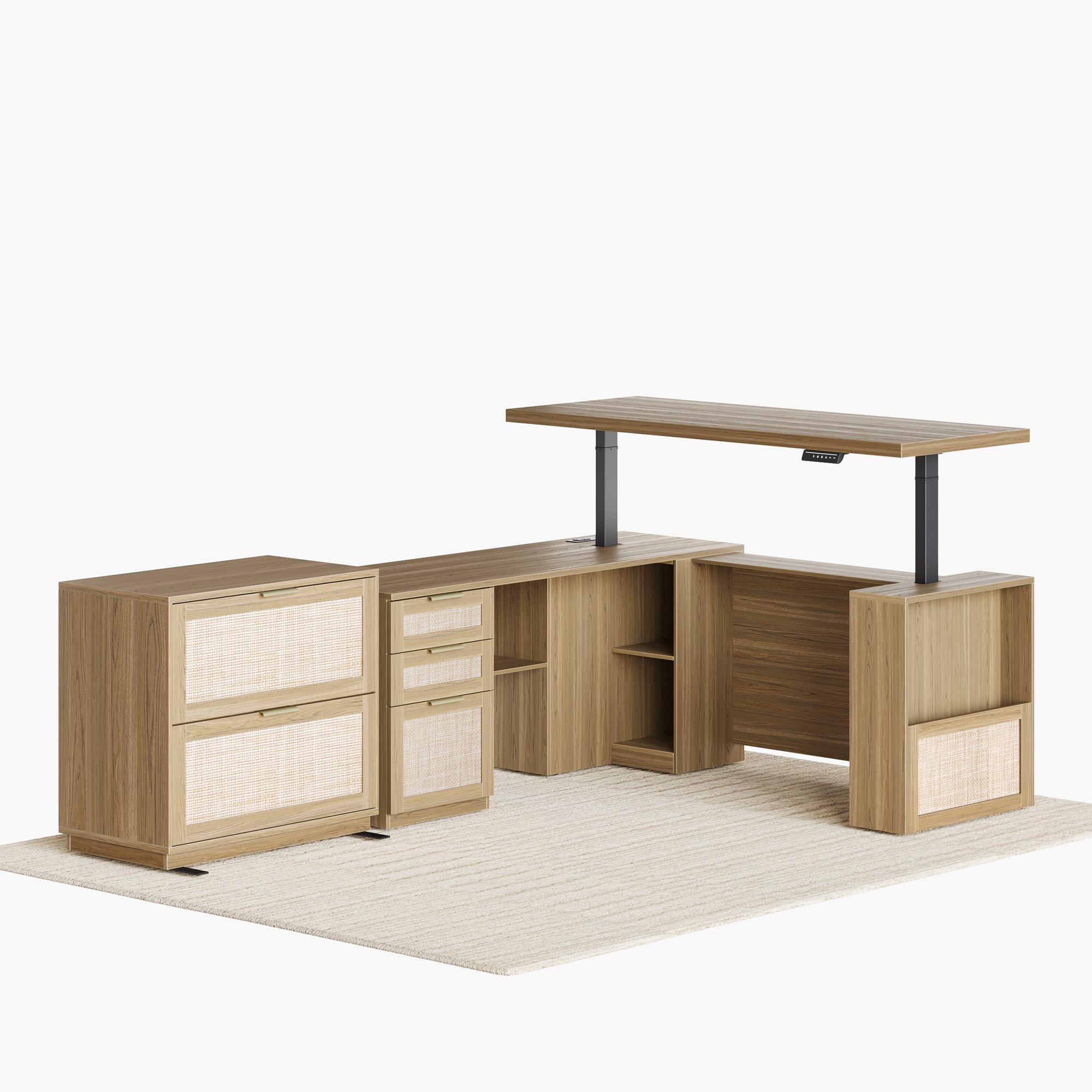 Amazon.com: Perledesign Home Office Furniture Set, 63'' L Shaped