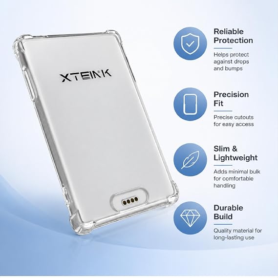 Clear Case Compatible with ‌Xteink X3, Airbag Protection Ultra-thin HD, Soft TPU Shockproof Protective-Transparent