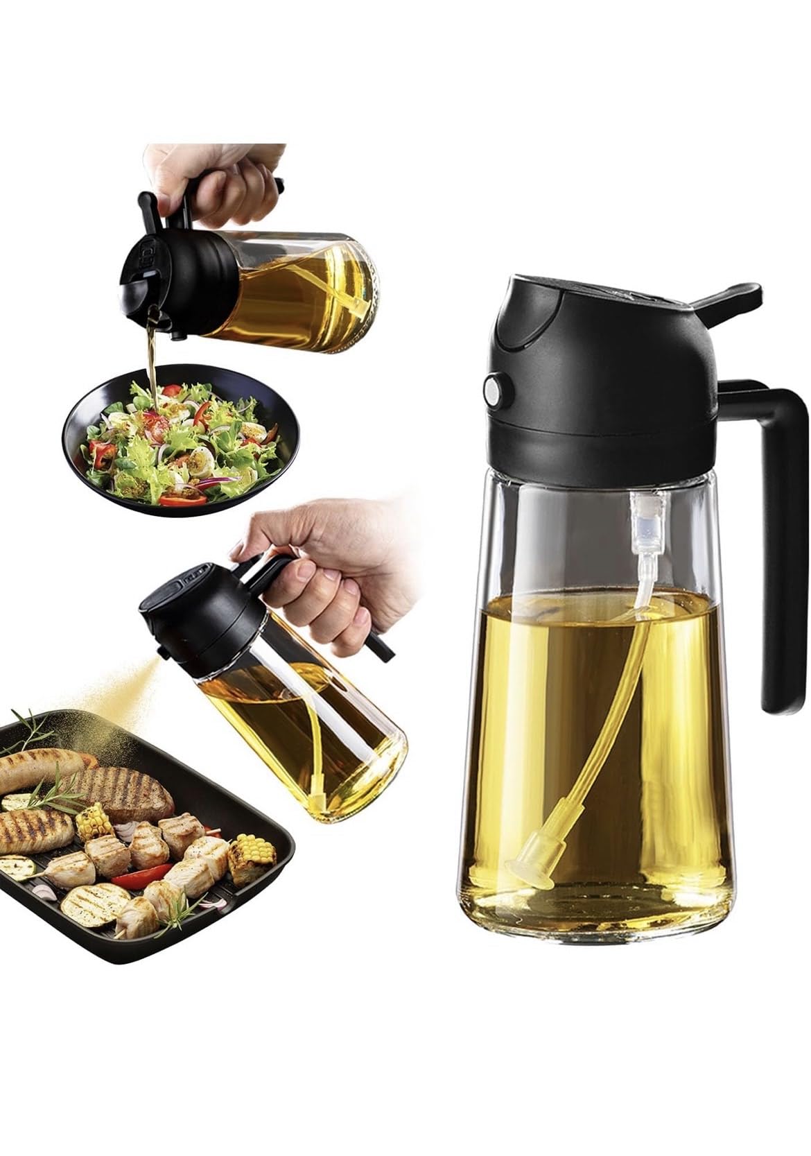 Rociador De Aceite 100ml Pulverisador de Cocina para Aceite de Oliva,