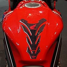 labelbike - Autocollant de Protection de Réservoir en Résine Gel 3D avec Licence Officielle Honda pour la Décoration et la Protection du Réservoir de Moto - Effet Carbone et Logo Honda Rouge