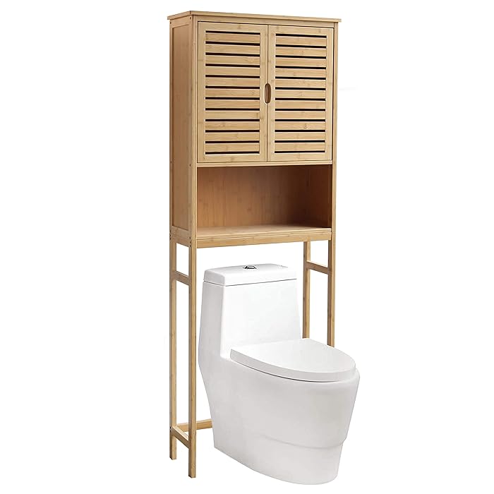 Buy VEIKOUS Bamboo Over The Toilet Storage Freestanding