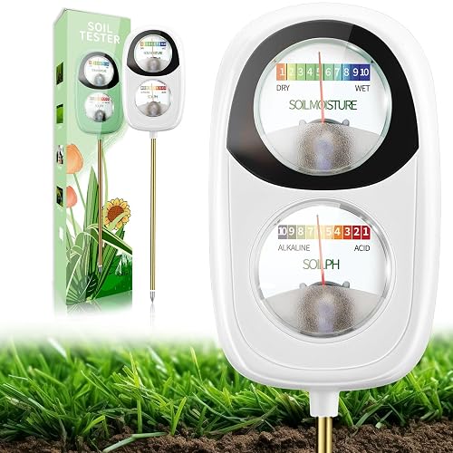 Soil Test Kit, 2-in-1 Soil Moisture Meter, Soil pH Tester,