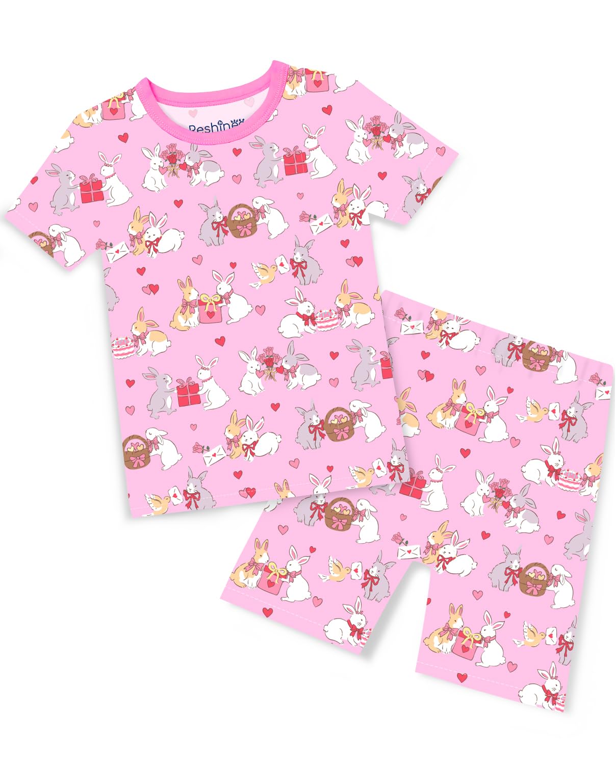 Bamboo Viscose Toddler Unicorn Mermaid Girls Kids Pajamas Short Sleeve Summer Cool Snug fit Pjs 12M-8Y 2pcs