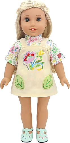 Miniatura 6 de NOXOMALL Ropa de muñeca para muñecas Reborn de 16 a 18 pulgadas, paquete de 2 vestidos con diademas accesorios para muñeca bebé niña