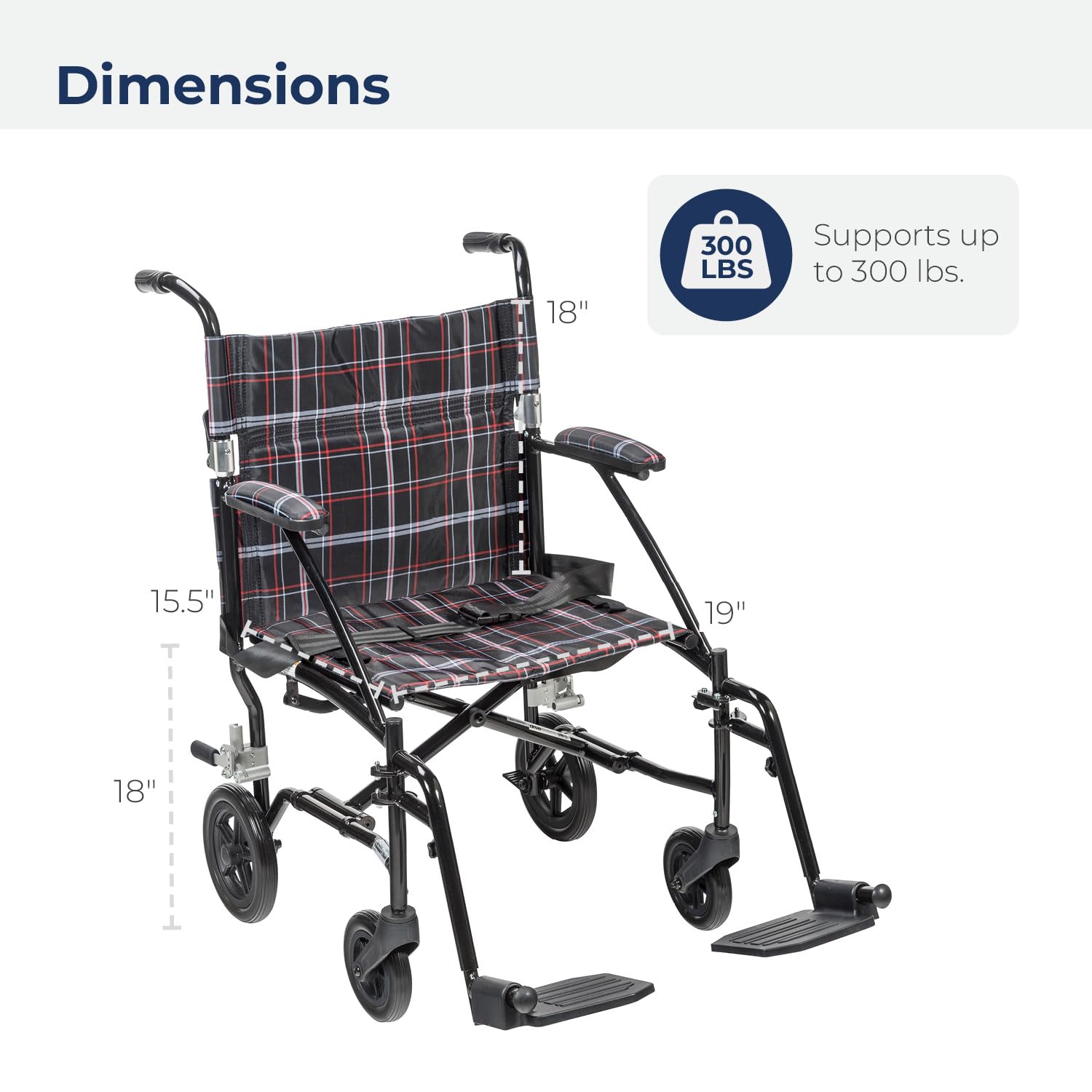 Lightweight Folding Transport Wheelchair - Drive Medical -8 Lightweight Folding Transport Wheelchair - Drive Medical -8