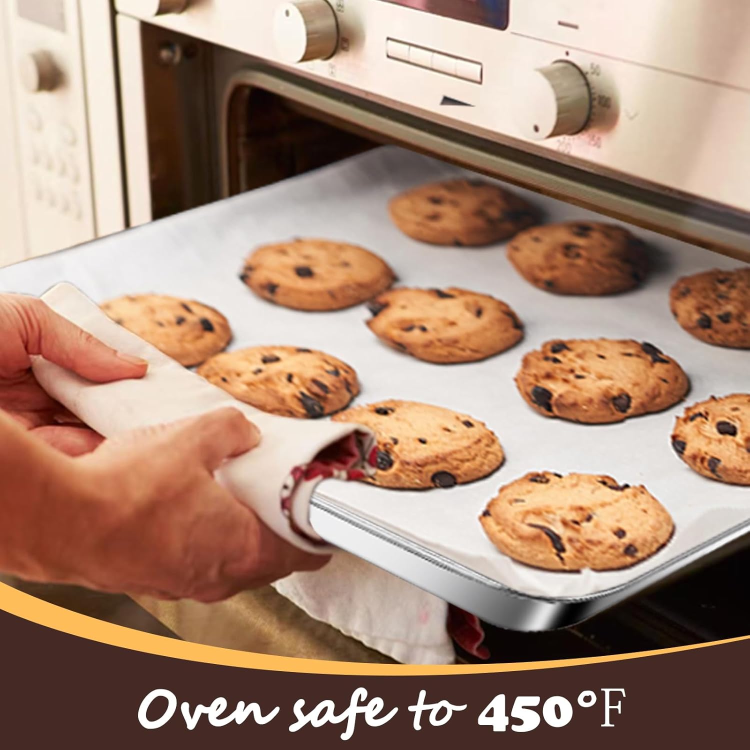 Baking Sheet Set of 3, Stainless Steel Cookie Sheet Baking Sheet Pan, 16/12/9 Inch, Non Toxic & Heavy Duty & Easy Clean， Rust Free&Mirror Finish, Dishwasher Safe - Image 4