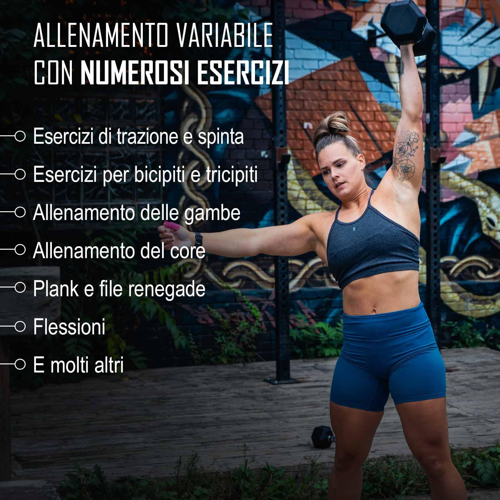 Strength Shop Manubri Palestra Anti-Roll (1-70kg), Pesi Palestra in Acciaio Temprato con Rivestimento in Gomma Resistente, Impugnatura Ergonomica, Dumbbells per Allenamento Completo del Corpo