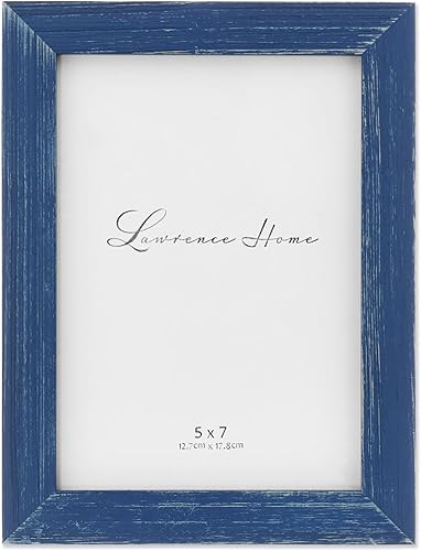 Lawrence Frames 745757 Weathered Woods Charlotte - Marco de fotos (5 x 7 pulgadas), color azul marino