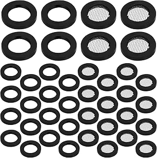 40pcs Shower Head Filter Gasket, 3/4" Shower Head Gasket 2 Types Faucet Washers for Hose Mesh Seal Ring Connecting