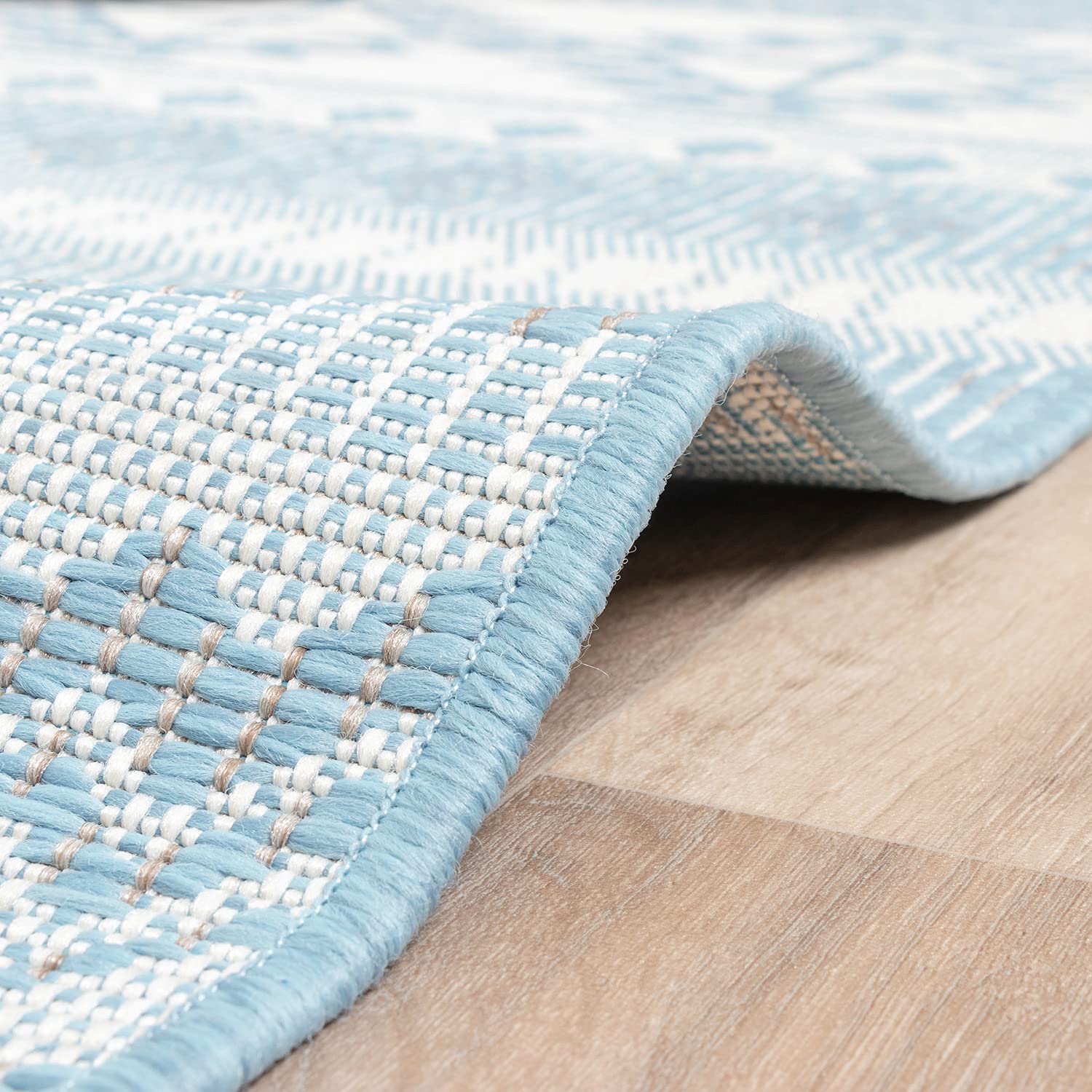 FRAAI | Home & Living In- & Outdoor Teppich - Summer Beyond Hellblau - Wetterfest - Polypropylen - 160x230 cm - Garten/Terrasse - Terrasse Teppich - Outdoor Rug