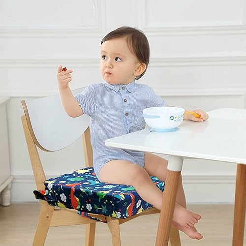 Miniatura 4 de Taeku Asiento elevador para mesa de comedor, silla elevadora portátil para niños pequeños, cojín creciente, almohadilla de asiento de dibujos