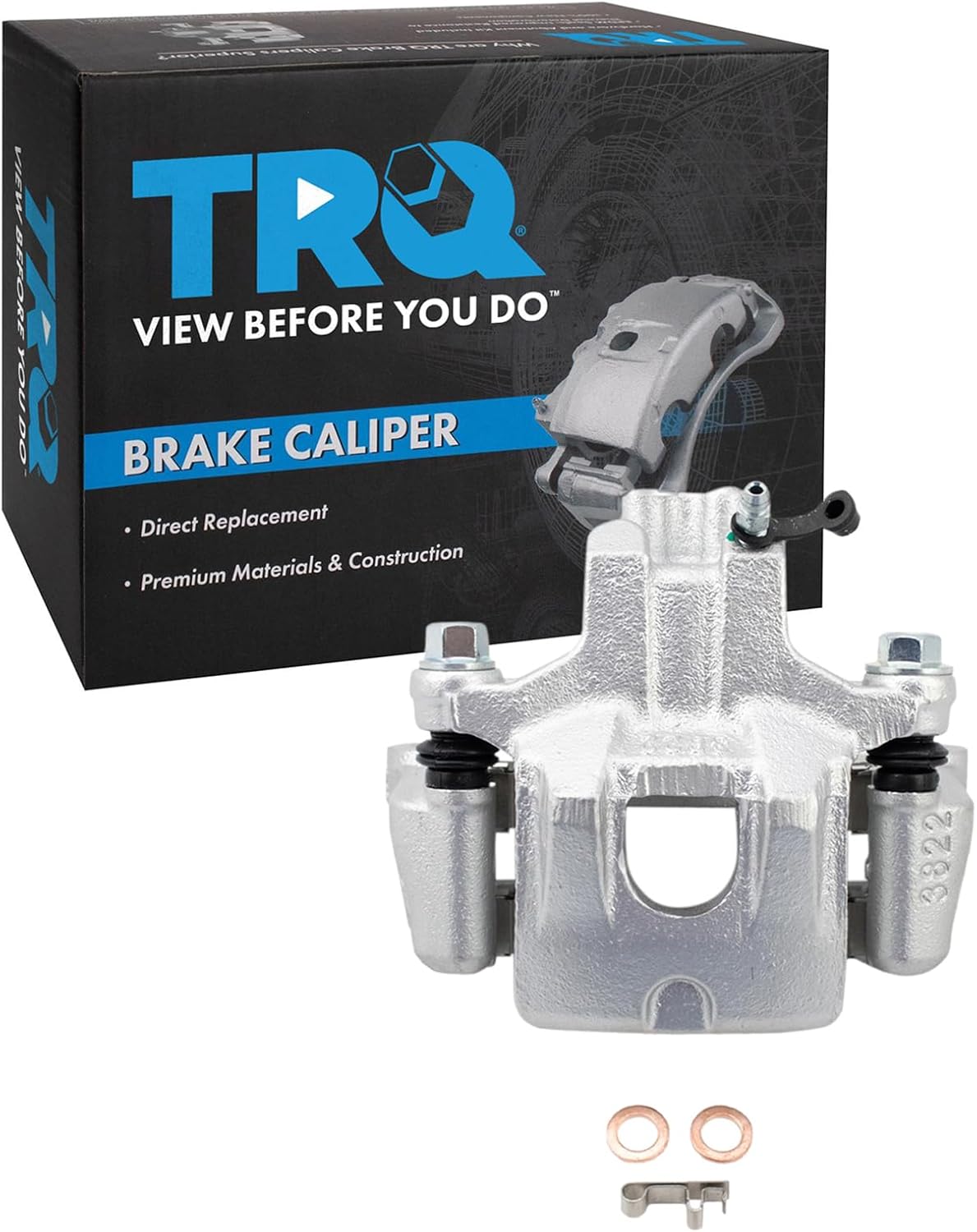 TRQ Rear Right Brake Caliper w/Bracket Passenger Side Compatible with 2000-2005 Toyota Avalon