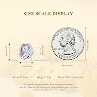 Vista 6 de MUNDELL Auténtica plata de ley 925 con colgante de sol, mariposa, corazón, luna, loto y circonita cúbica brillante para pulsera o brazalete original