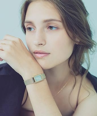 ete ソーラーウォッチ スクエア メッシュベルト エテ 時計 腕時計 ゴールド ete 腕時計 ソーラーウォッチ スクエア メッシュベルト