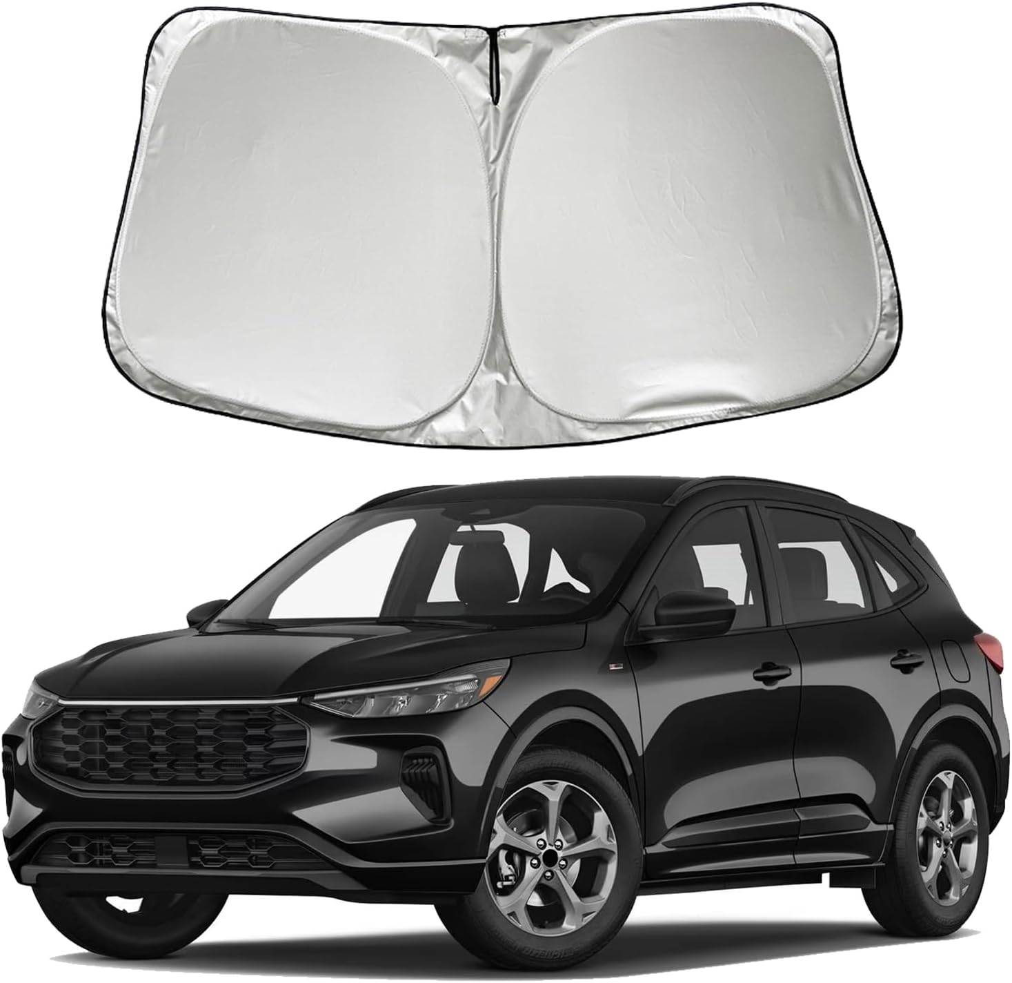 Car Windshield Sun Shade Sunshade Compatible with Ford Escape 2013-2019 Fiesta 2011-2019 ST SE Accessories, Car Front Window Sun Shield Visor Car Windshield Sun Shade Sunshade Compatible with Ford Escape 2013-2019 Fiesta 2011-2019 ST SE Accessories, Car Front Window Sun Shield Visor