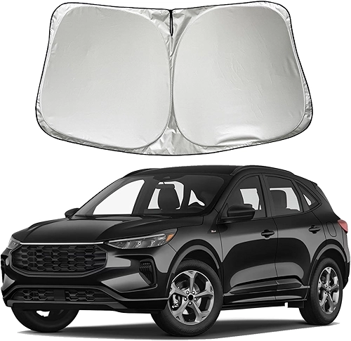 Para-brisa de carro para-sol compatível com Ford Escape 2026 2025-2020 Fusion 2013-2020 SE SEL ST Line Elite Titanium Limited Platinum Hybrid Interior Acessórios, protetor solar para janela