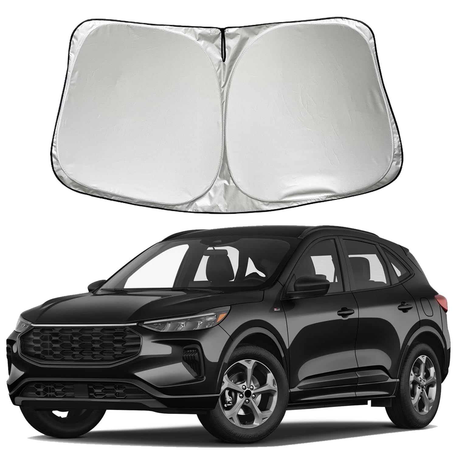 SZYUCHEN Car Windshield Sun Shade Sunshade Compatible With Ford Escape 2025 2024-2020 Fusion 2013-2020 SE SEL ST Line Elite Titanium Limited Platinum Hybrid Interior Accessories, Car Window Sun Shield