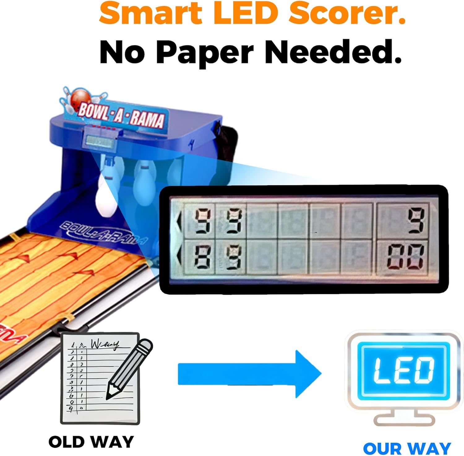 Electric Bowling Machine, Bowling Equipment, Foldable Bowling Set for Home, 6 Pins+2 Bowling Balls, with Automatic Reset, LED Scoreboard & Simulation Sound, Bowling Game 3.5M/11.48FT