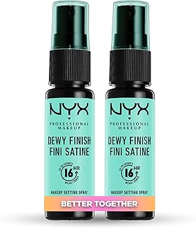 NYX Professional Makeup Setting Spray, Long Lasting Formula, Fixing, Lightweight, Vegan Formula, Dewy Finish, Pack of 2, 60 mL