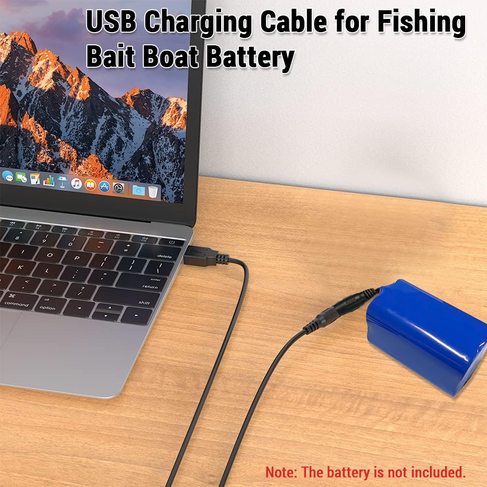 Batterieladekabel für Angelköder-Wurfboot, 3,3 Fuß USB-Ladekabel-Ersatz