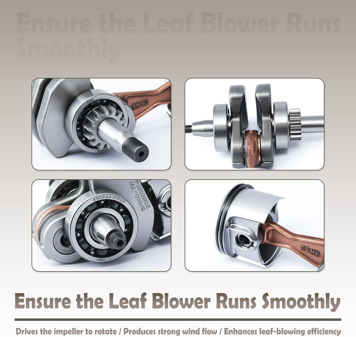 4283 030 0401 Leaf Blower Crankshaft Assembly Compatible with Stihl BR800 BR800X BR800C Backpack Blowers Replace 42830300401 4283-030-0401