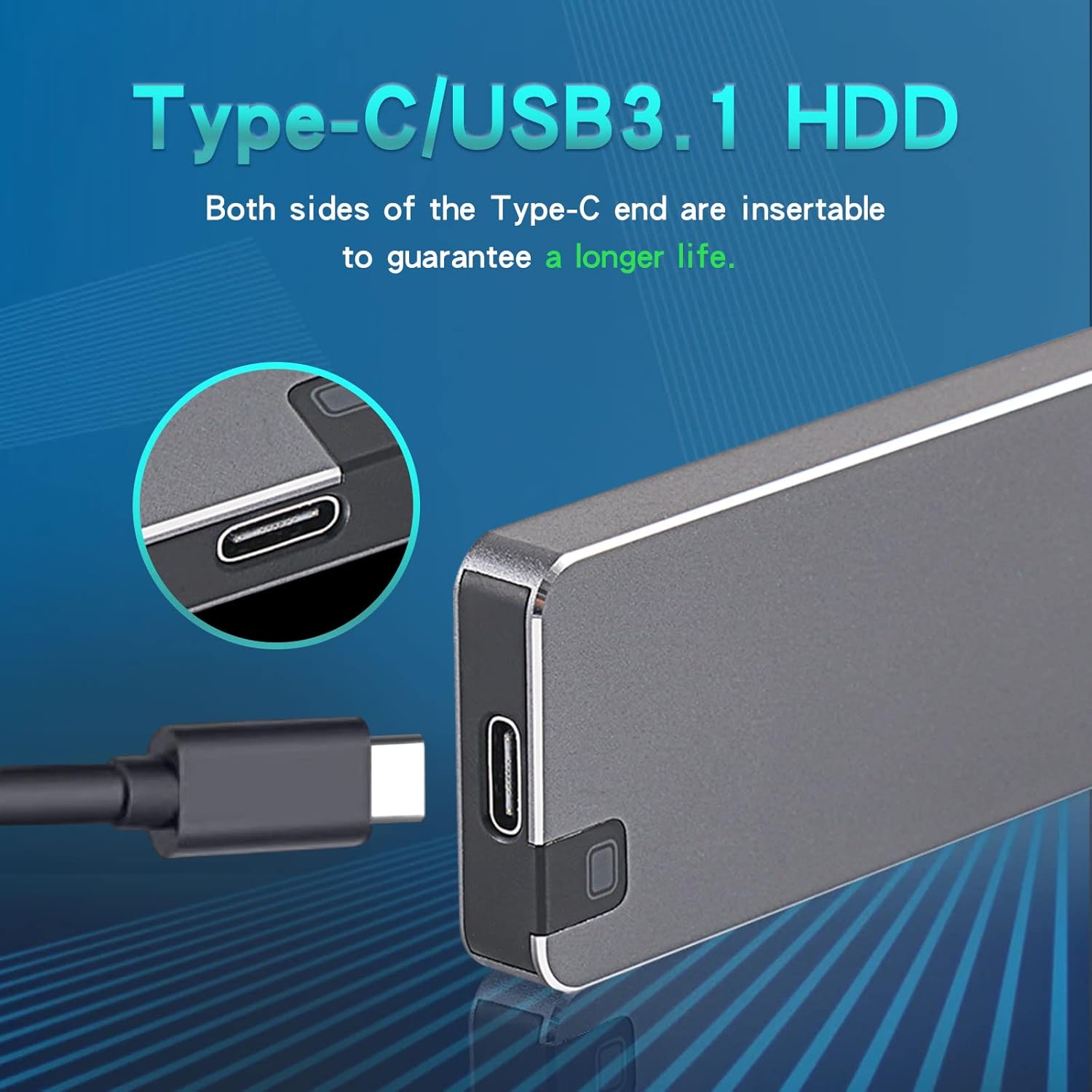 TGMEOW External Hard Drive Mobile SSD 1TB Portable Storage Drive External Hard Drive Metal Enclosure Compatible with PC, Laptop and Mac
