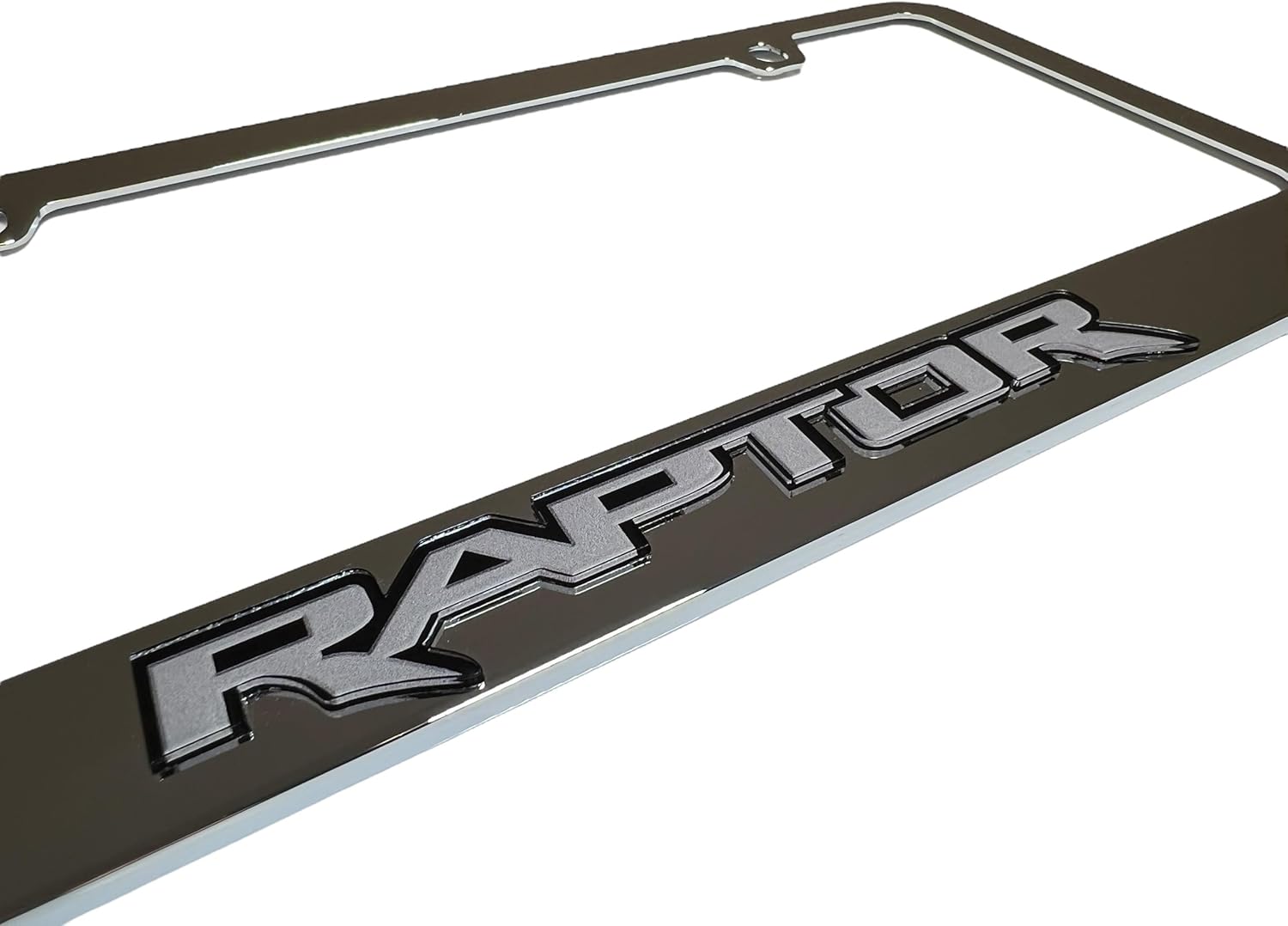 Eurosport Daytona - Compatible with Ford Raptor - Chrome License Plate Frame