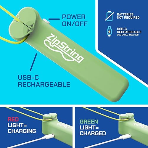 Miniatura 8 de ZipString Original - Juguete clásico lanzador de cuerda, como se ve en Shark Tank, es perfecto para niños y adultos, arroja el lazo al aire