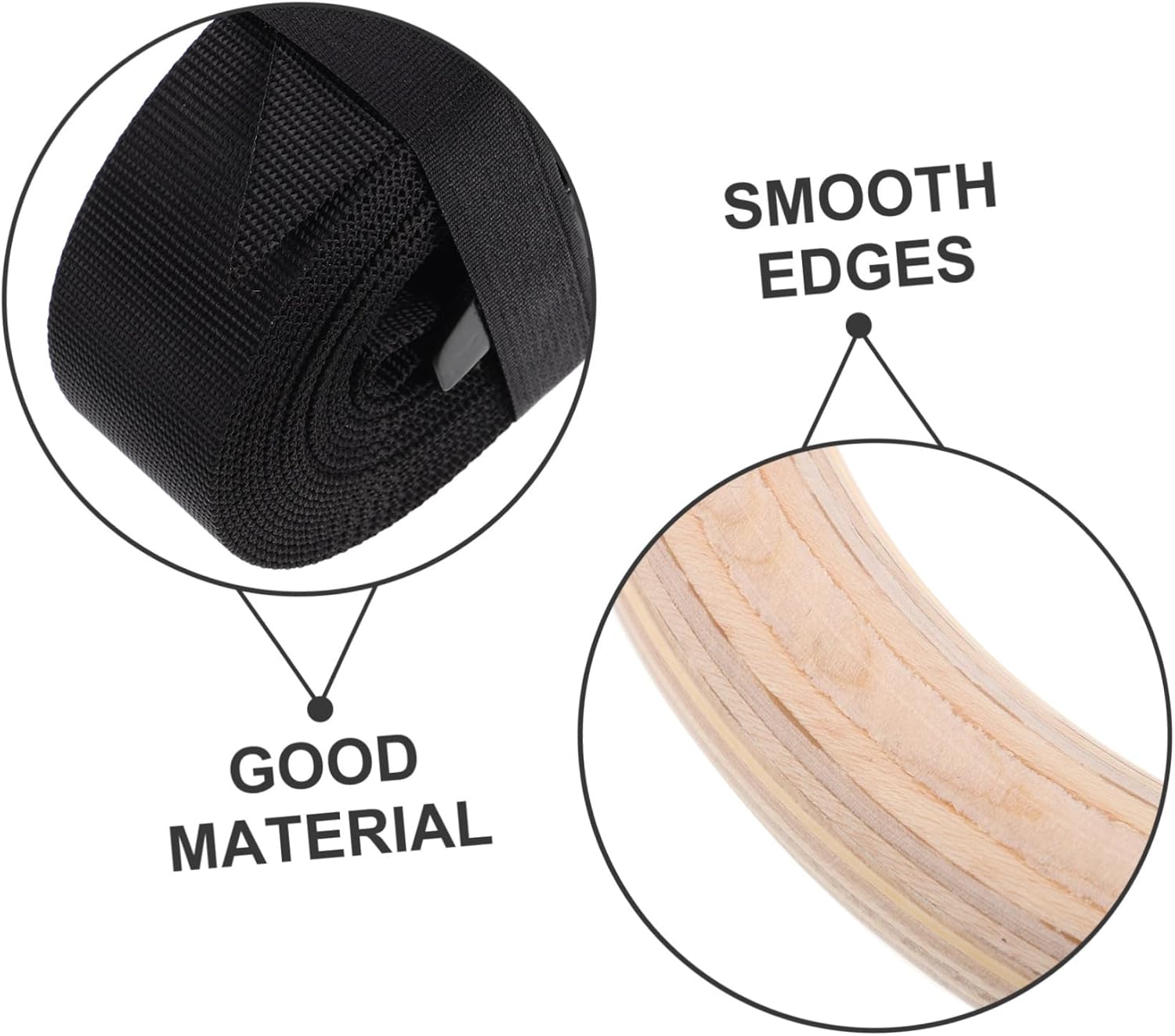 VICASKY Gymnastics Rings for Strength Training Adjustable Wooden Rings with Straps for Indoor Workouts Enhance Flexibility Build Muscle for Home Fitness