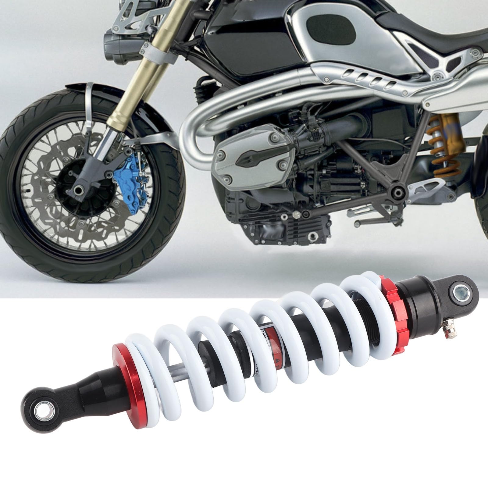 Amortyzatory Motocyklowe 320 Mm Regulowany Amortyzator Aluminiowa Okrągła Główka z żelaza do Pojazdów Terenowych Kierowcy Quadów Zmniejsza Wibracje Poprawia stabilność