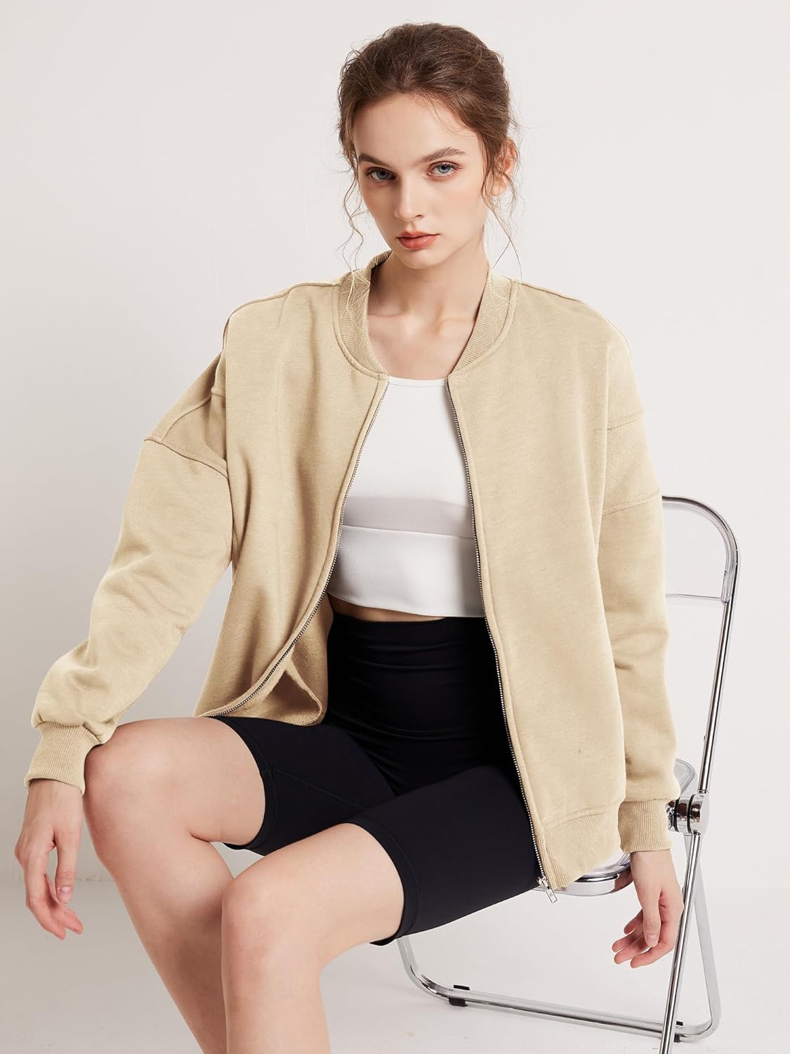 GEMLON Sweatshirt for Women Crewneck Long Sleeve Loose Fleece Sweatshirts Jackets 2026 Fall Fashion Outfits with Pockets - Image 6