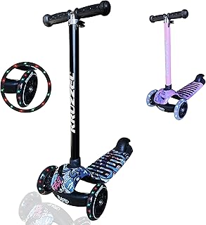 Patinete niño, 3 Ruedas y Altura Ajustable Manillar. El Mejor monopatín para niños a Partir de 3 años, Las Ruedas del Scooter están Hechas de Poliuretano, más silenciosas y fáciles de Conducir.
